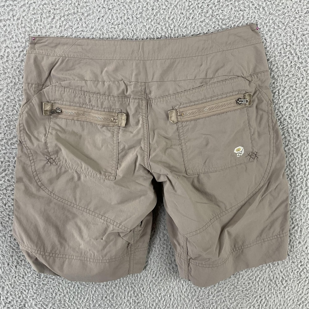 Mountain‎ Hardwear Shorts Womens 8 Beige Cargo Hiking Pockets Zip Closure